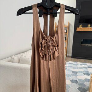 Black Halo Silk racerback knee length dress